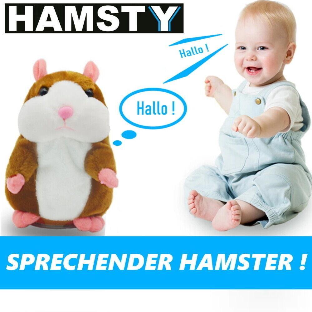 HAMSTY Sprechender Hamster Kuscheltier Plüschtier Stofftier Kinder Spielzeug