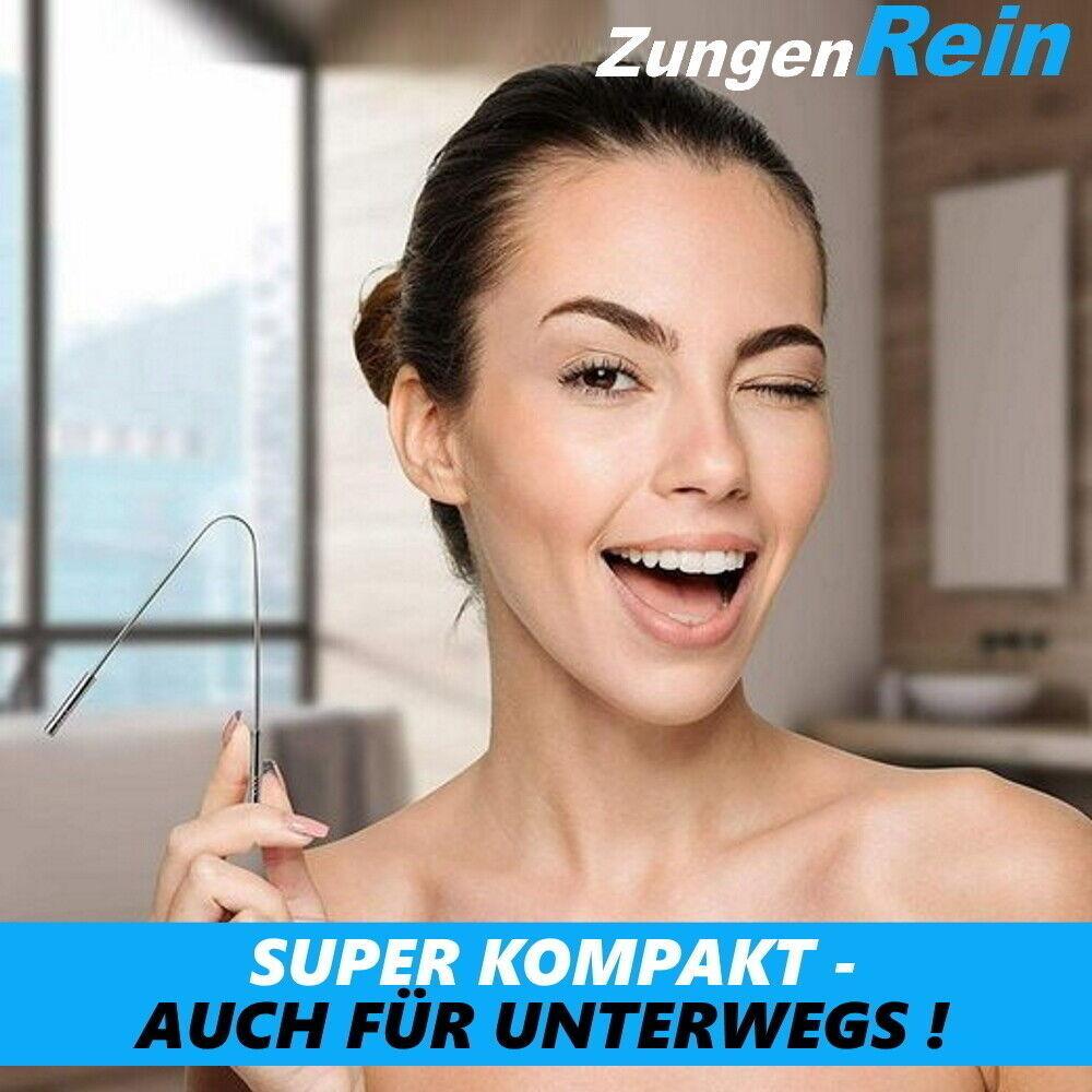 ZungenRein Zungenreiniger Zungenschaber Edelstahl Zungenbürste Ayurveda [2er]