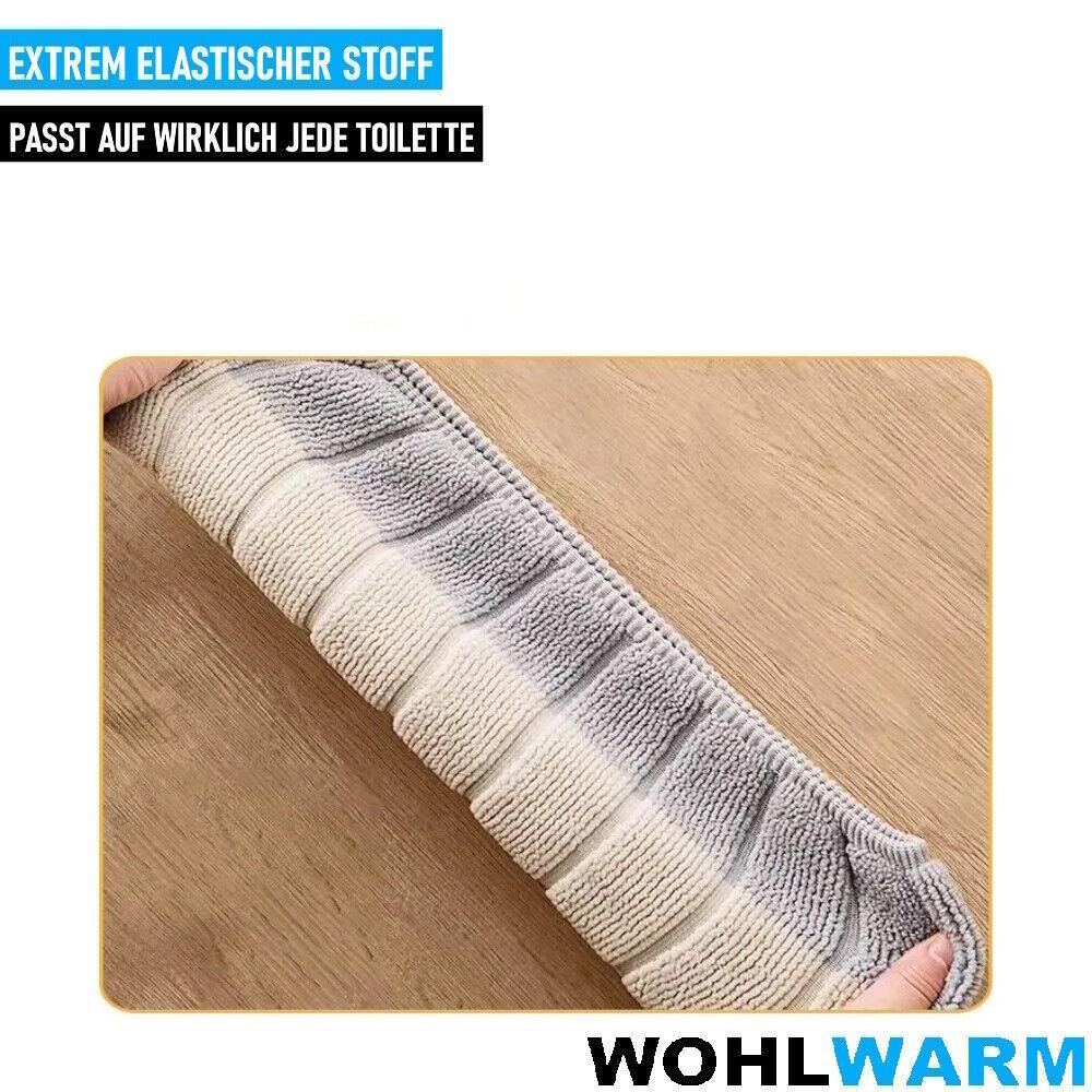 WOHLWARM WC-Sitzbezug Toilettensitzbezug Toilettenauflage Wärmer weich waschbar