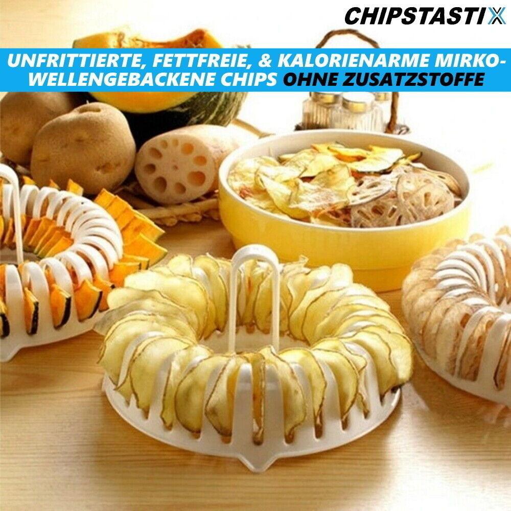 CHIPSTASTIX Kartoffelchips Maker Chips Röster DIY Form Chipsmaker für Mikrowelle