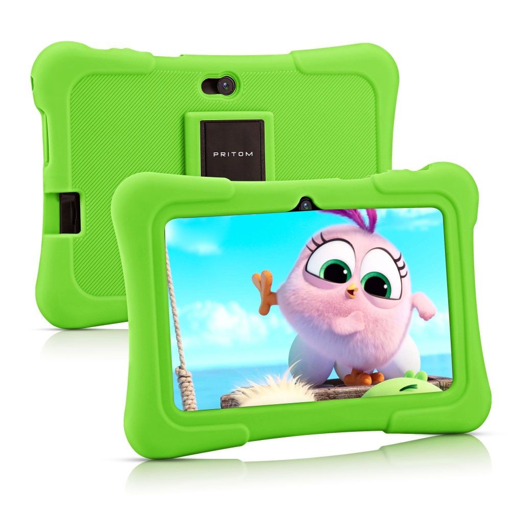 PRITOM 7 Zoll Kinder-Tablet Android 10 32GB WLAN Bluetooth Lern-Apps DE.