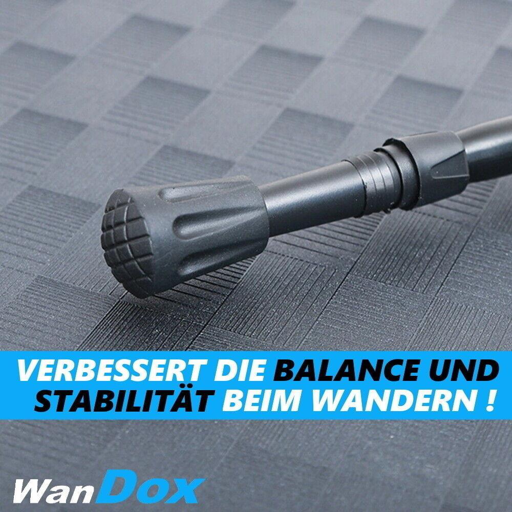 WanDox Wanderstöcke Asphalt Aufsätze [14x] Nordic Walking Gummipuffer Trekking