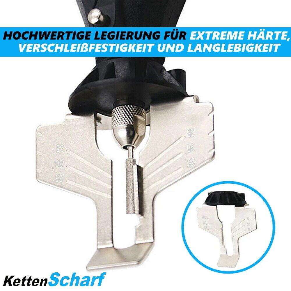 KettScharf Kettenschärfer Kettensägen Schärfer Sägeblattschärfgerät Aufsatz
