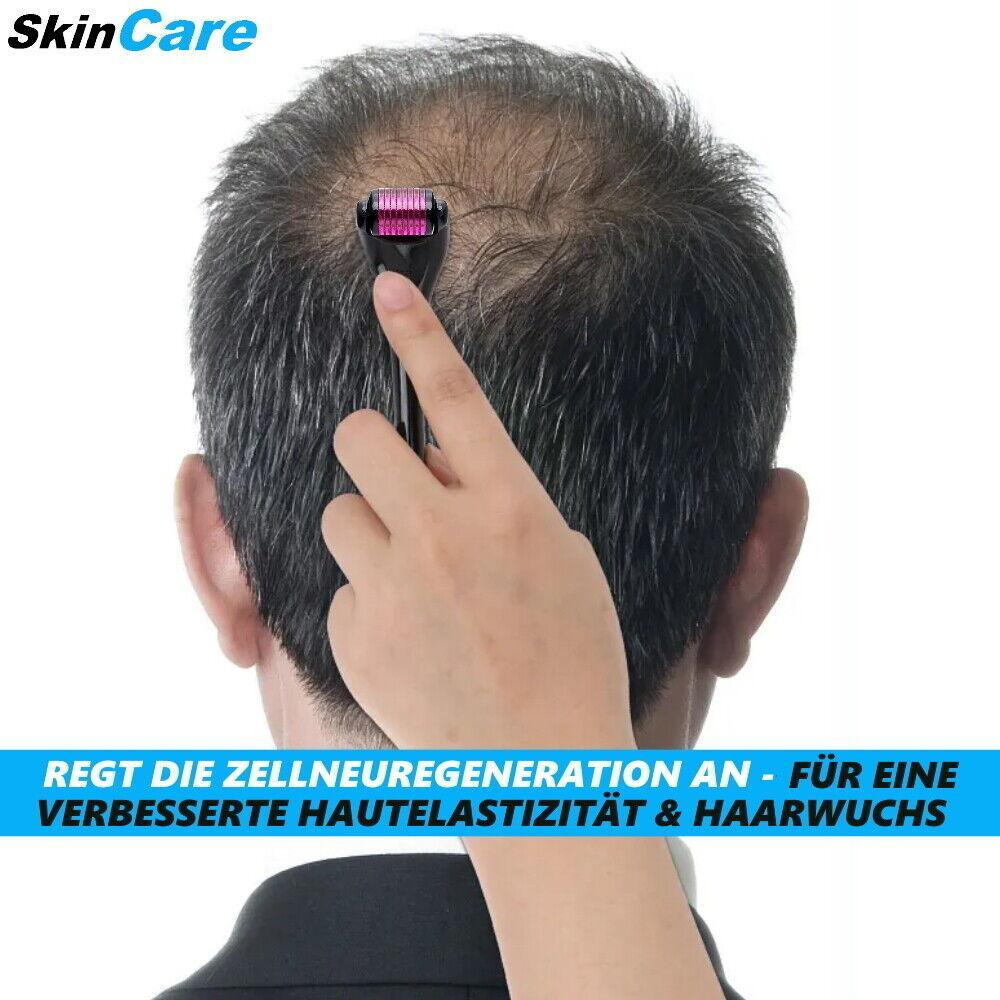 SkinCare Dermaroller Haar Bart Pflege Wachstum Regeneration Microneedling Haare