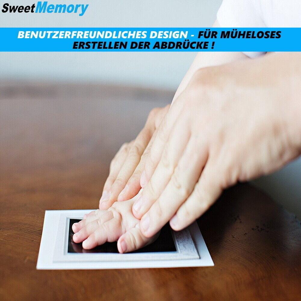 SweetMemory Handabdruckset Fußabdruckset Baby Geburt Muttertag Vatertag Taufe
