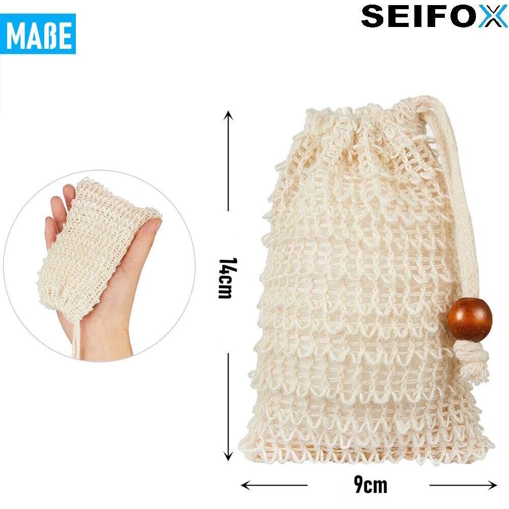 SEIFOX Seifenbeutel Seifensäckchen Seifennetz Seifensack Peeling-Schwamm Netz 4x