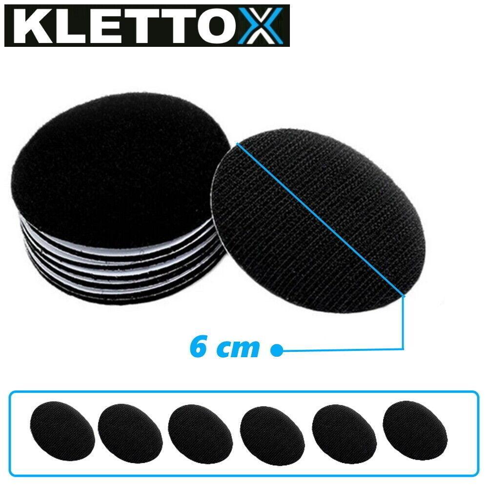 KLETTOX Klettpads Klettverschluss Klettband Klettpunkte selbstklebend rund 6er