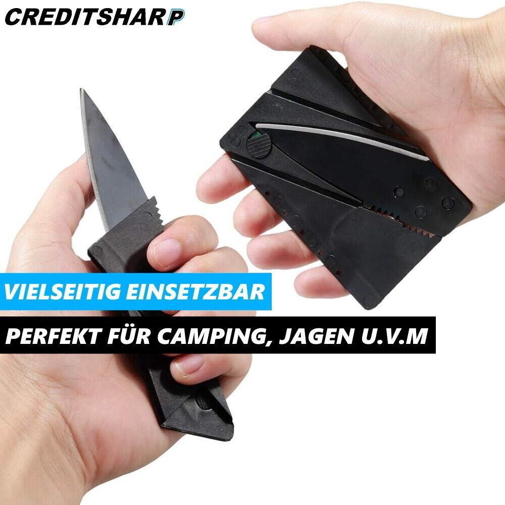 CREDITSHARP Kreditkartenmesser Klappmesser Faltmesser Taschenmesser ultradünn 2x