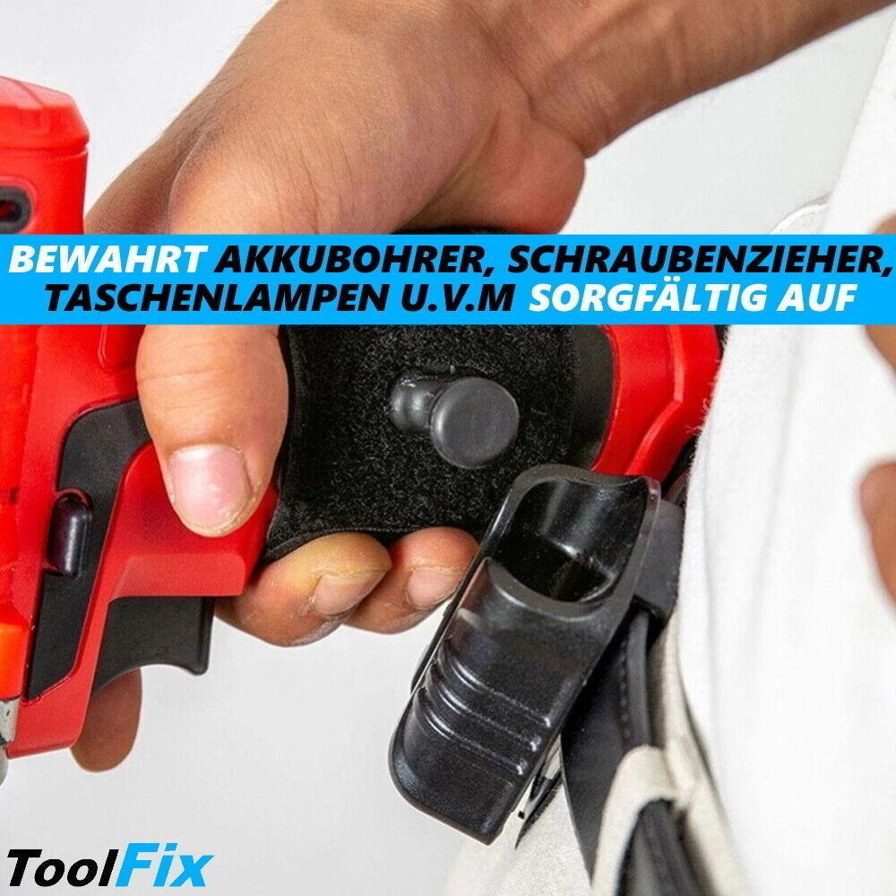 ToolFix Profi Gürteltasche Holster Akkuschrauber Bohrer Werkzeuggürtel Tasche
