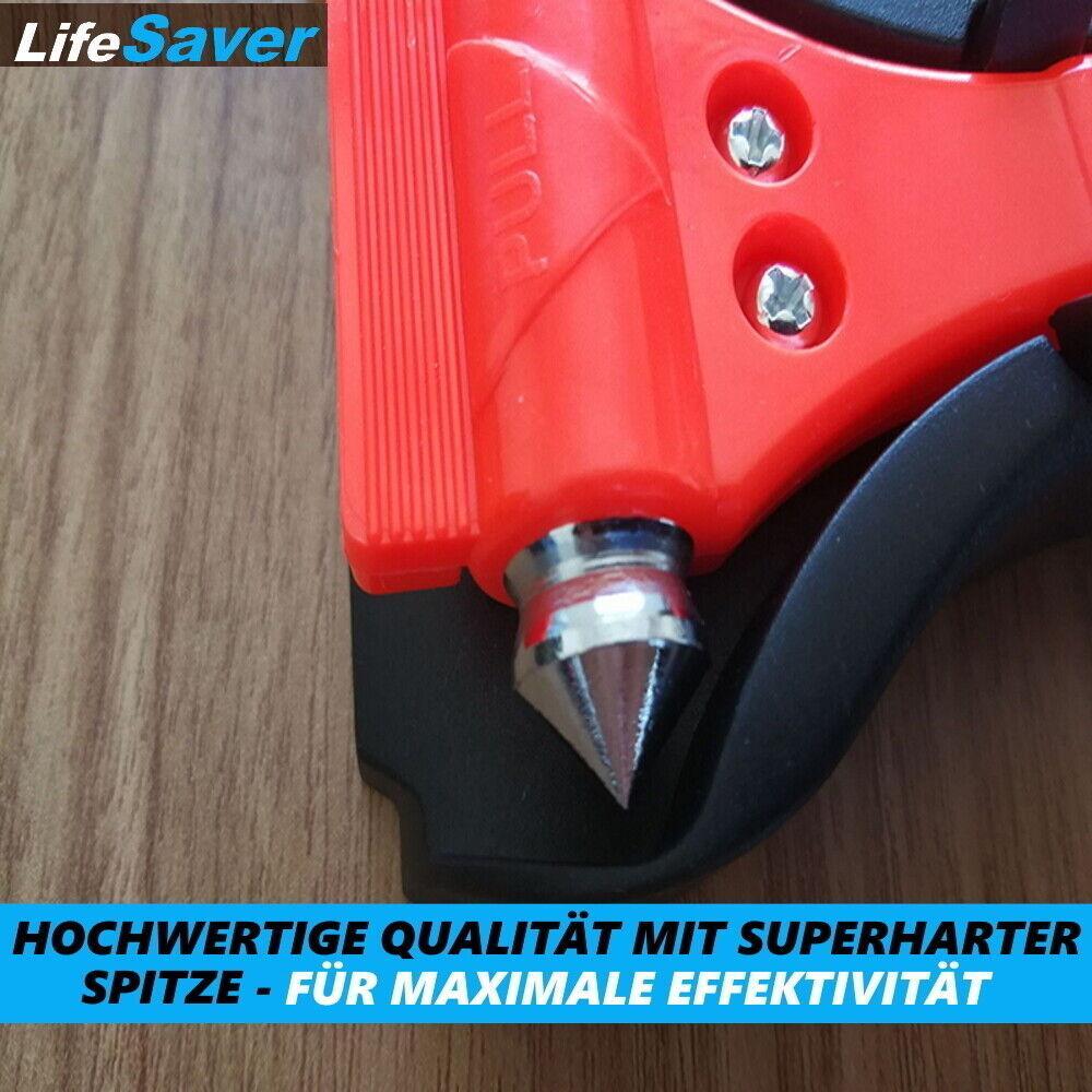 LiveSaver Nothammer Gurtschneider Notfallhammer Glasbrecher Gurtmesser [2er]