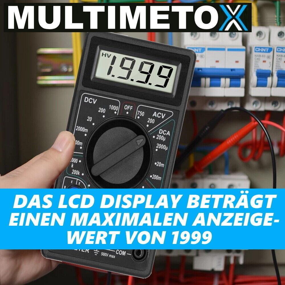MULTIMETOX Digital Multimeter Volt Tester Spannungsmesser Spannungstester Strom