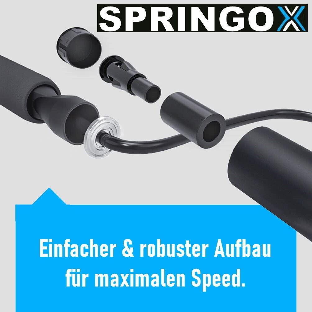 SPRINGOX Profi Springseil Speed Rope Jump Seilspringen Hüpfseil Fitness Stahl