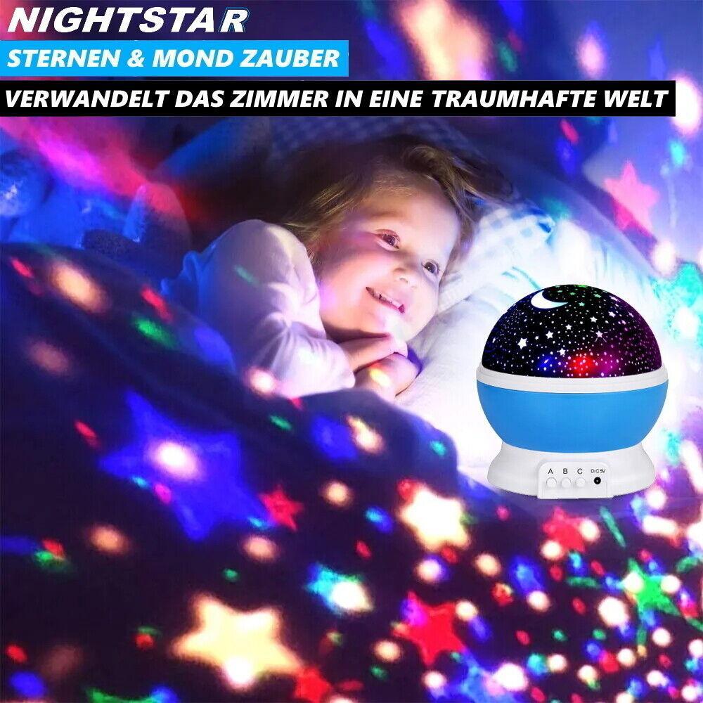 NIGHTSTAR Sternenhimmel Projektor Nachtlicht Sternenlicht 360° Galaxy Lampe