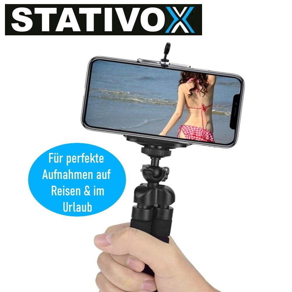 STATIVOX Smartphone Stativ flexibel Kamera mit Handy Bluetooth Fernsteuerung