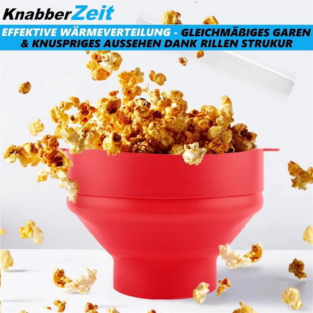 KNABBERZEIT Popcornmaker Popcornmaschine Popcorn Maker Silikon für Mikrowelle