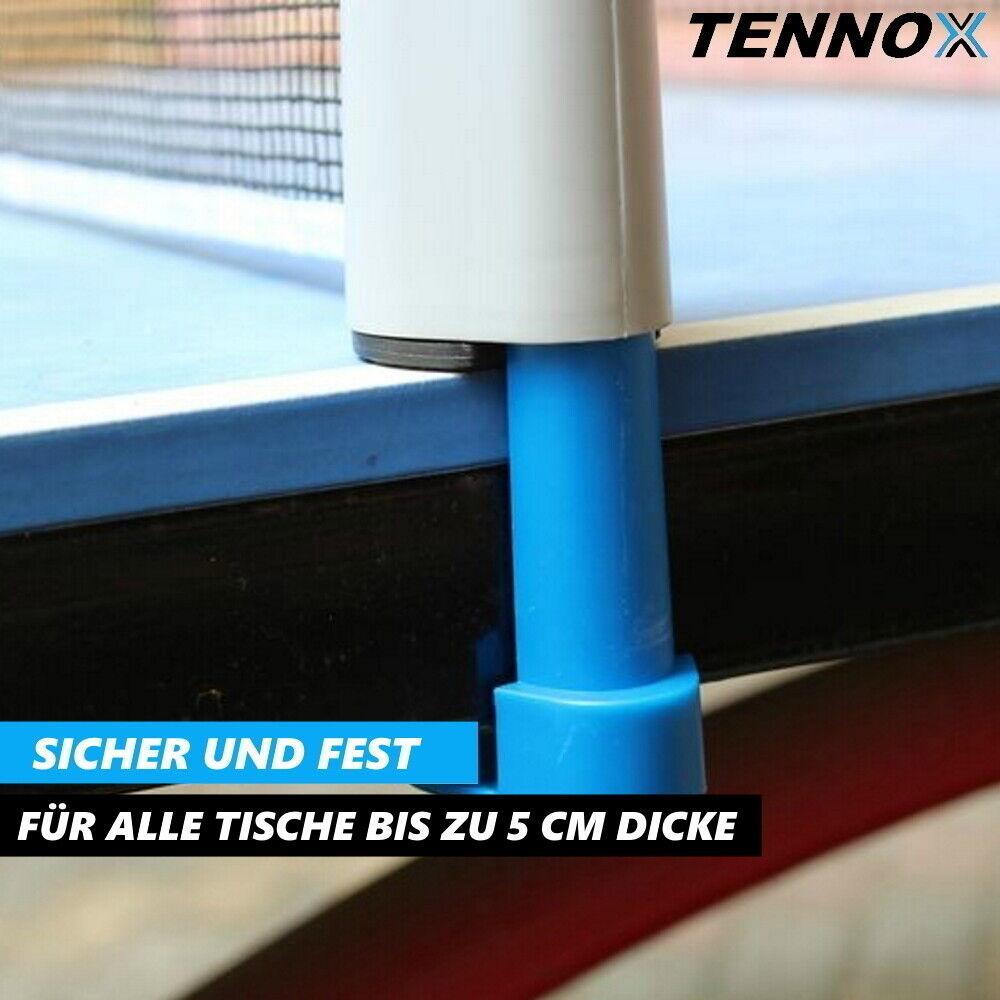 TENNOX Tischtennisnetz ausziehbar Ping Pong Netzgarnitur für jeden Tisch Outdoor