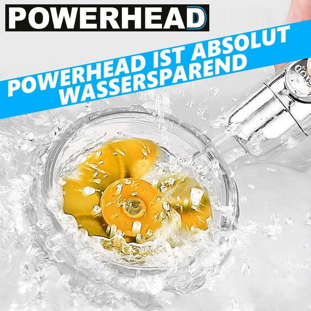 POWERHEAD Premium Duschkopf Duschbrause Handbrause wassersparend Das Original