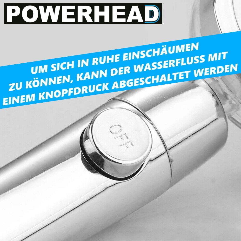 POWERHEAD Premium Duschkopf Duschbrause Handbrause wassersparend Das Original