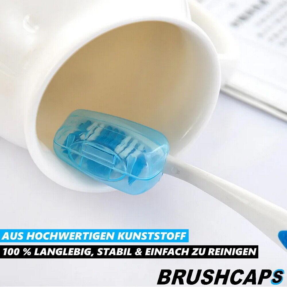 BRUSHCAPS Zahnbürste Schutzkappe Zahnbürstenkopf Hülle Zahnbürstenschutz [4er]