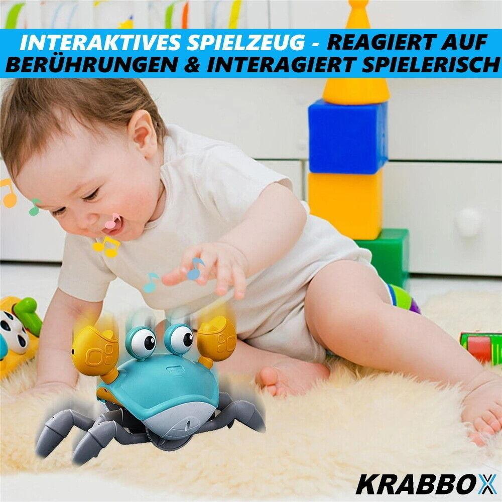 KRABBOX Elektrische Krabbe Krabbelndes Spielzeug elektrisch Musik LED Sensoren