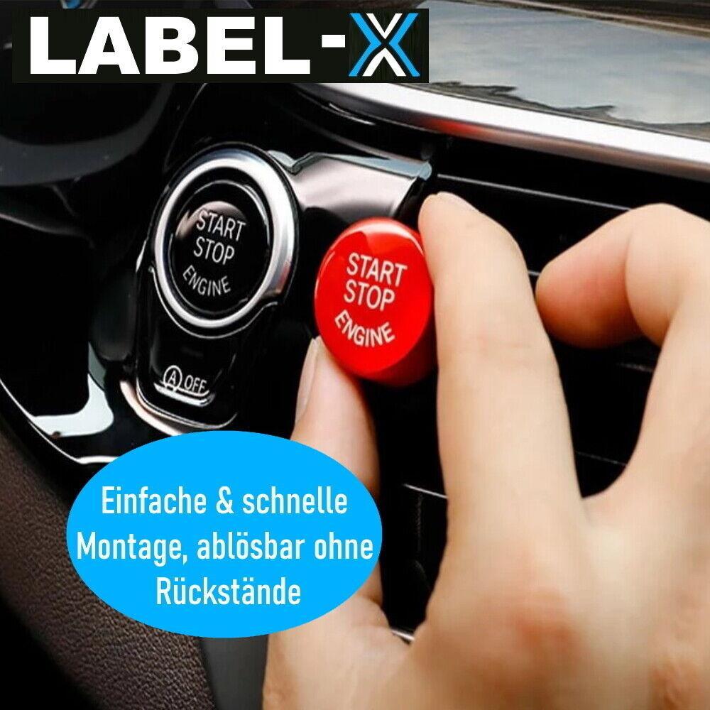 LABEL-X Start Stop Knopf Rot passend für BMW F20 F21 F30 F31 F10 F11 F01 X2 X3