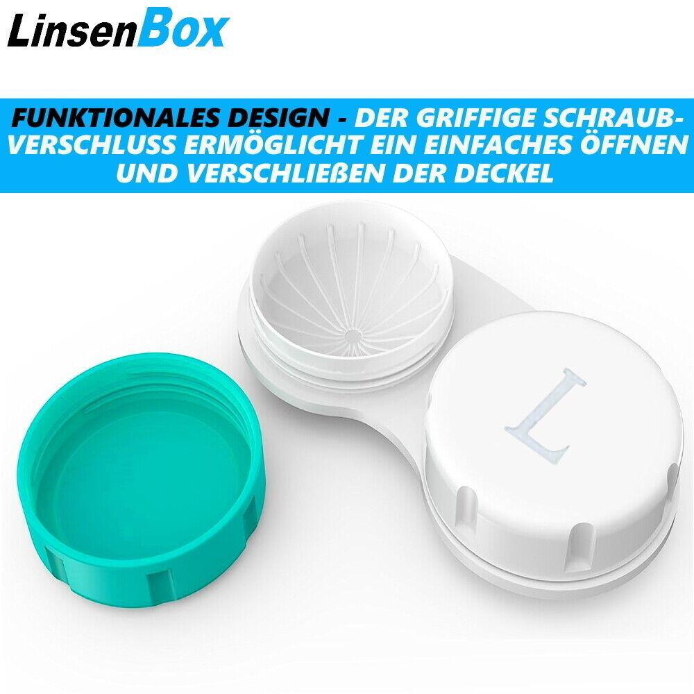 LinsenBox Kontaktlinsenbehälter Kontaktlinsendosen weiche & harte Linsen [12er]