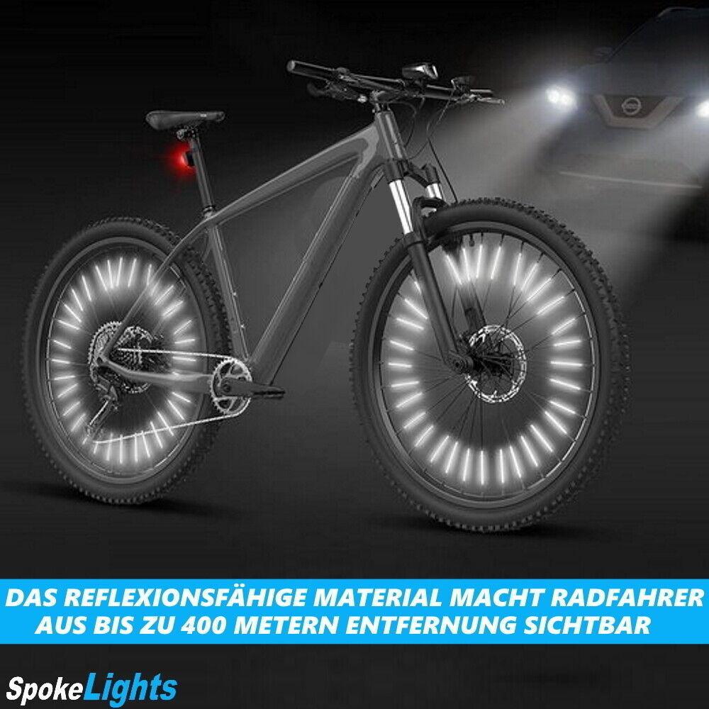 SpokeLights Fahrrad Speichen Reflektoren Strahler Licht Katzenauge Stäbe 36Set