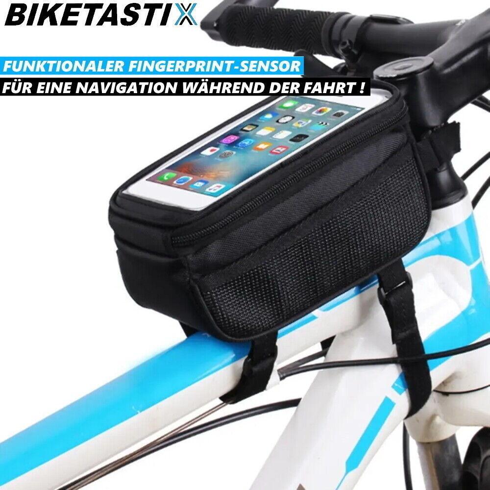 BIKETASTIX Fahrradtasche Rahmentasche Oberrohrtasche Handyhalter Wasserdicht