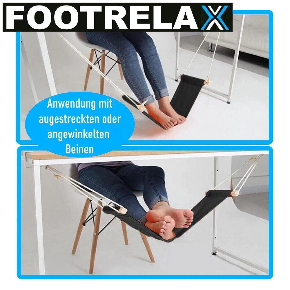 FOOTRELAX Tragbare Fuß-Hängematte Büro Schreibtisch Fußstütze Tisch Reise Ablage