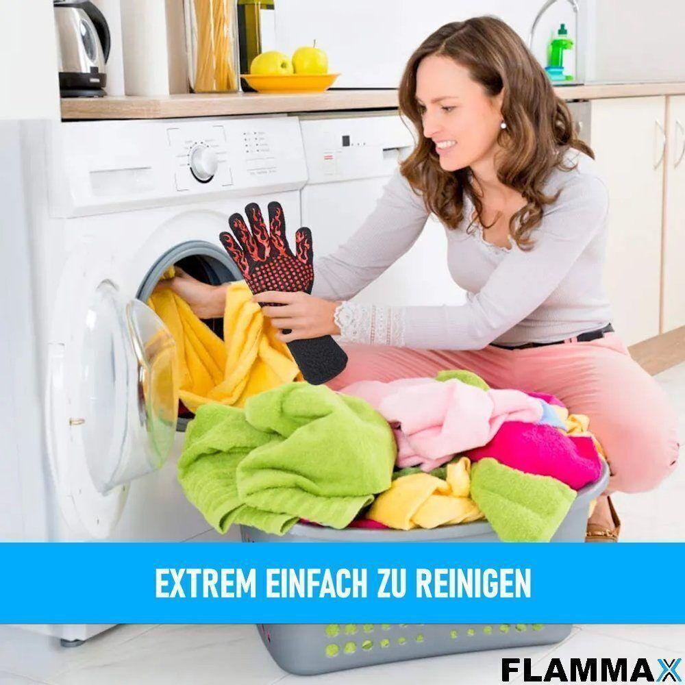 FLAMMAX Grillhandschuhe Backhandschuhe Ofenhandschuhe BBQ hitzebeständig 1paar