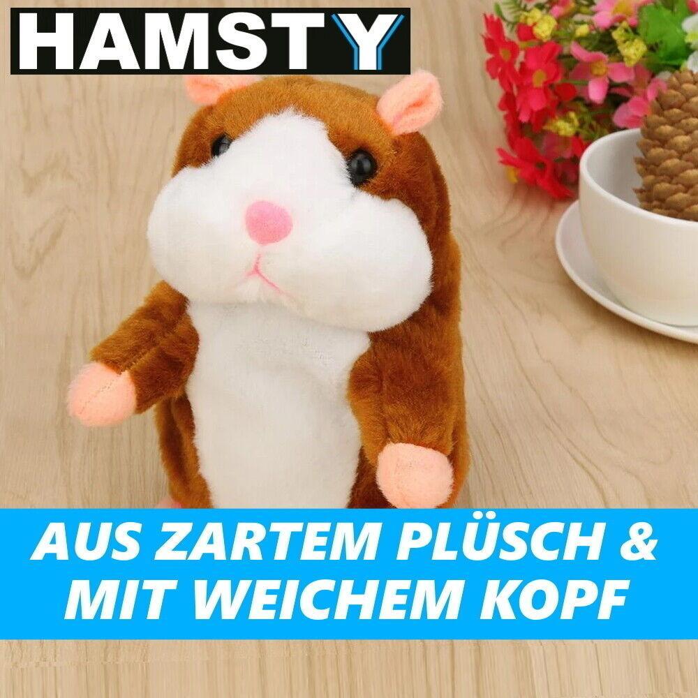 HAMSTY Sprechender Hamster Kuscheltier Plüschtier Stofftier Kinder Spielzeug