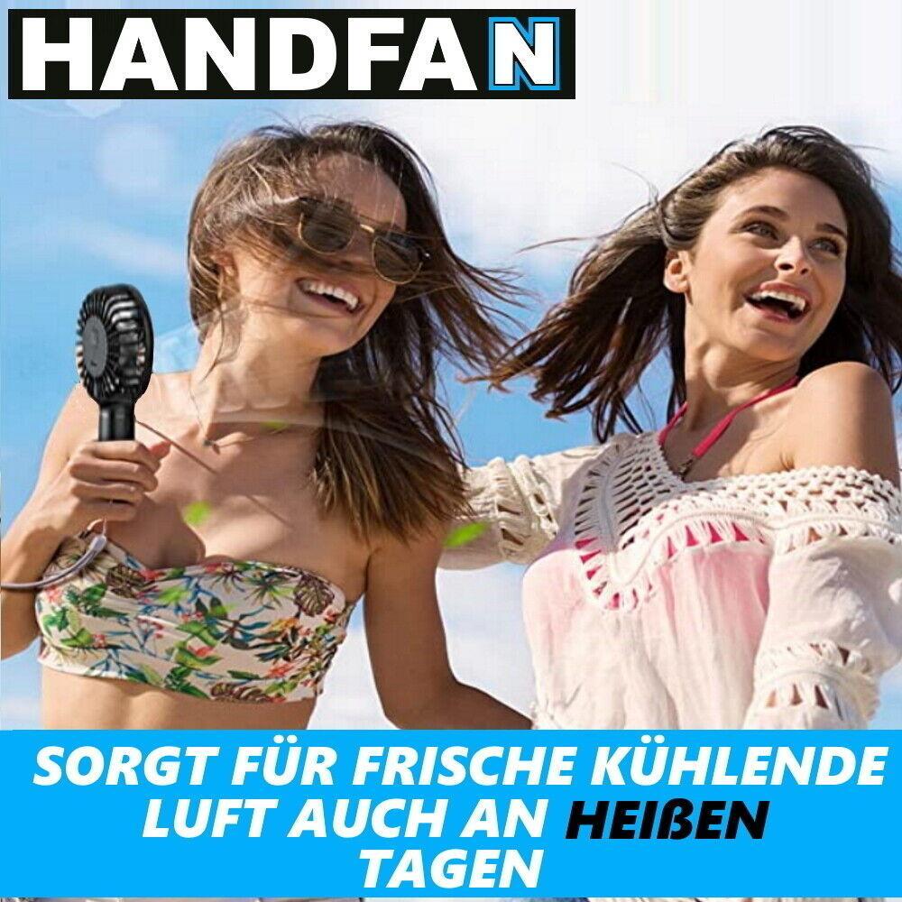 HANDFAN Mini Handventilator tragbarer faltbarer USB Lüfter Akku Ventilator