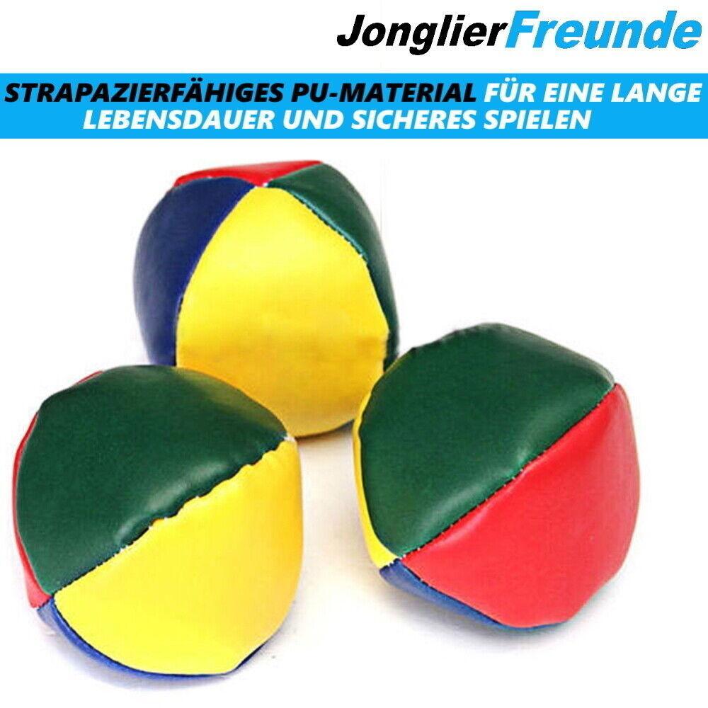 JONGLIERFREUNDE Jonglierbälle Set Premium Jonglierset Jonglieren m.Anleitung 3er