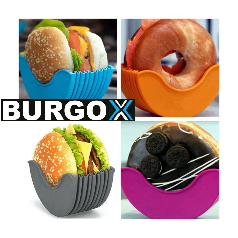 BURGOX Burgerhalter Sandwich Hamburger Bagle Donut Berliner Halter Silikon