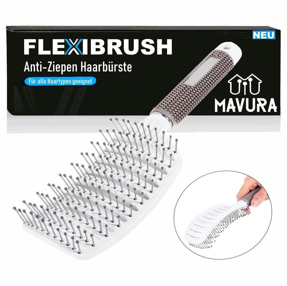 FLEXIBRUSH Anti-Ziepen Haarbürste Detangler Bürste Kopfmassage Kamm Entwirren