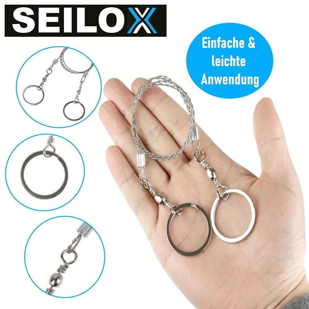 SEILOX Drahtsäge Handsäge Handkettensäge Seilsäge Schneidedraht Holz Stahl Metal