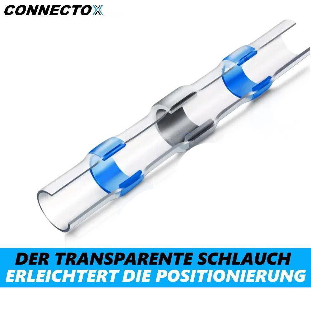 CONNECTOX Lötverbinder Set Schrumpfverbinder Schlauch Kabel wasserdicht 50Stück
