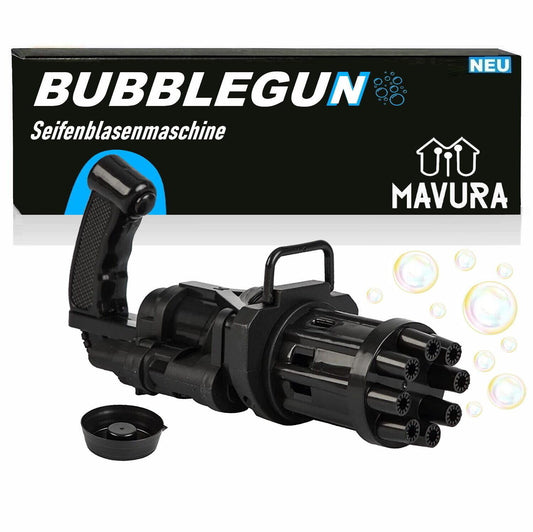 BUBBLEGUN Seifenblasenmaschine Seifenblasenpistole Seifenblasen Gun schwarz