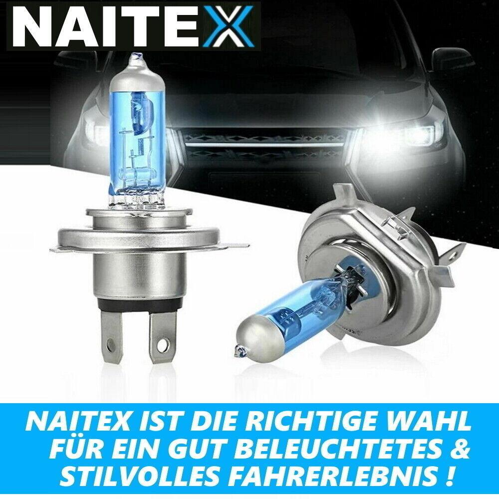 NAITEX SUPER WHITE H7 8500K 55W HALOGEN LAMPEN XENON LOOK EFFEKT BIRNEN LEUCHTEN