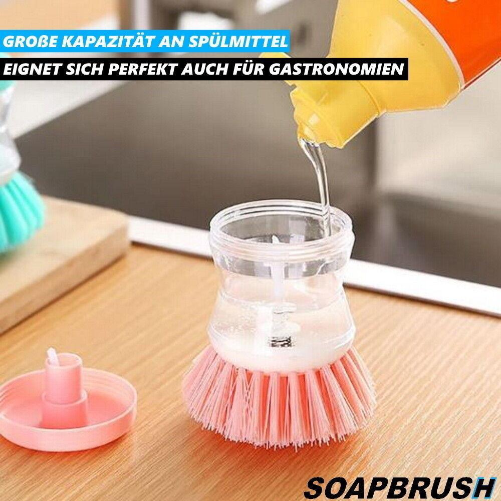 SOAPBRUSH Spülbürste mit Spülmittelspender Geschirr Abwaschbürste Topf [2Stk]