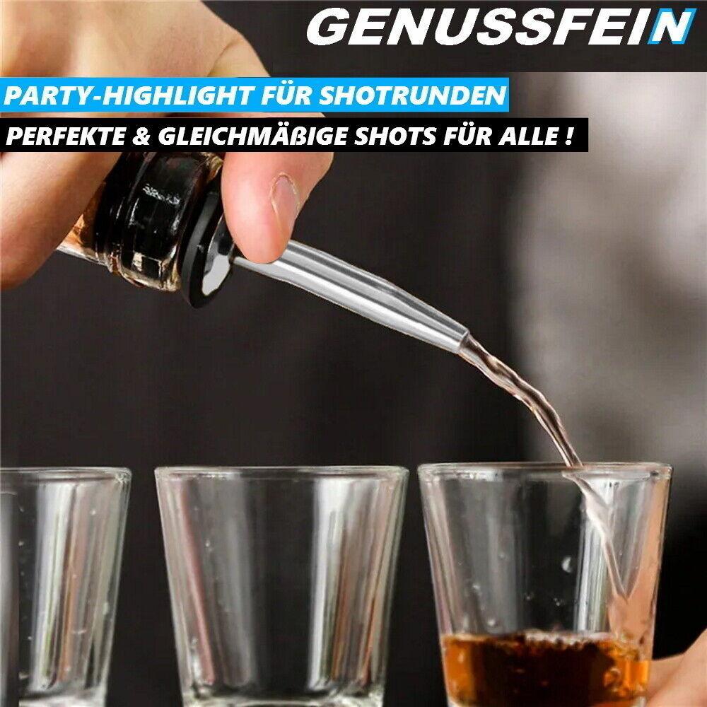 GENUSSFEIN Edelstahl Schnapsausgießer Flaschenausgießer Getränke Ausgießer
