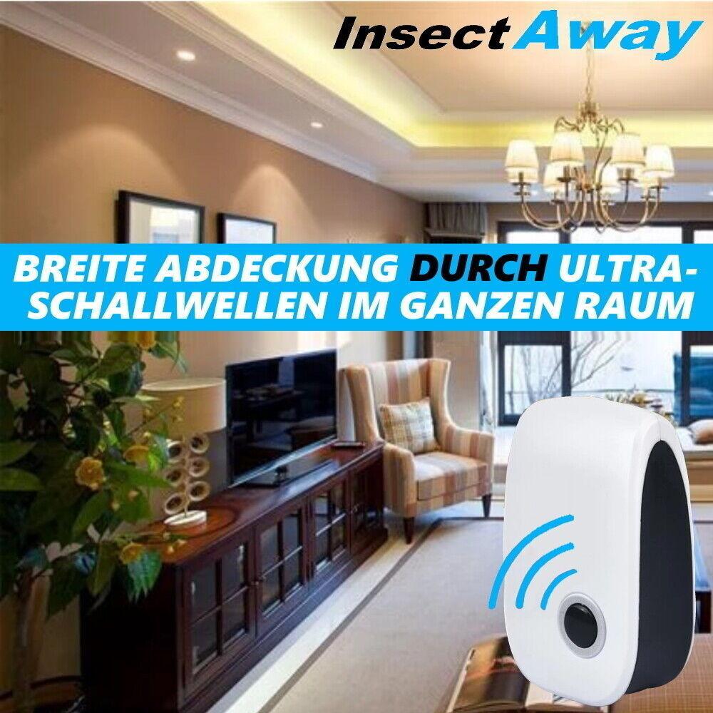 InsectAway Ultraschall Anti Mäuse Spinnen Mücken Stecker Insektenvertreiber [2x]