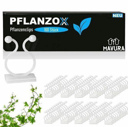 PFLANZOX Pflanzenclips Pflanzenklammern Rankhilfe Pflanzen Tomaten Clips 100 Stk