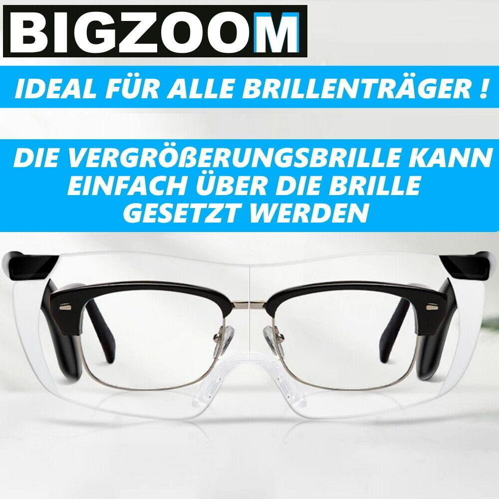 BIGZOOM 160% Vergrößerungsbrille Vergrößerungsgläser Lupeneffekt Lupen Brille