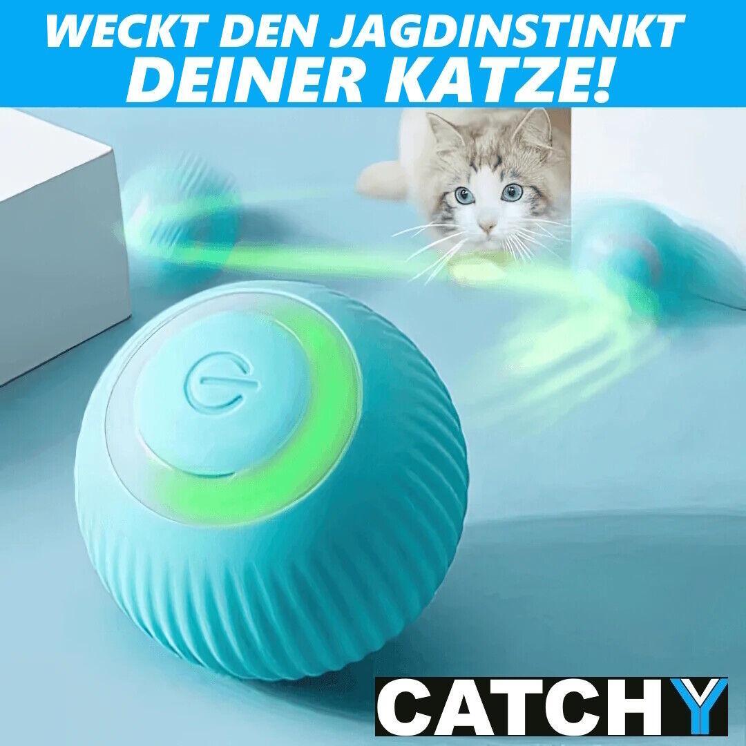 CATCHY Elektrisches Katzenspielzeug Interaktiver automatisch rollender Spielball