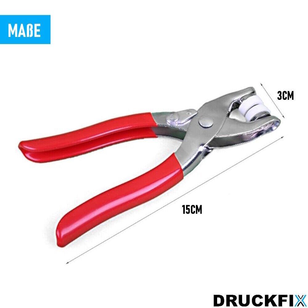 DRUCKFIX Druckknopf Kit Druckknopf-Setter-Werkzeug 100 Drückknöpfen & Zange