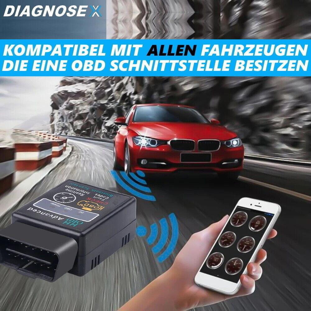 DIAGNOSEX Diagnosegerät Bluetooth OBD2 Autoscan iOS Iphone Windows Handy Adapter