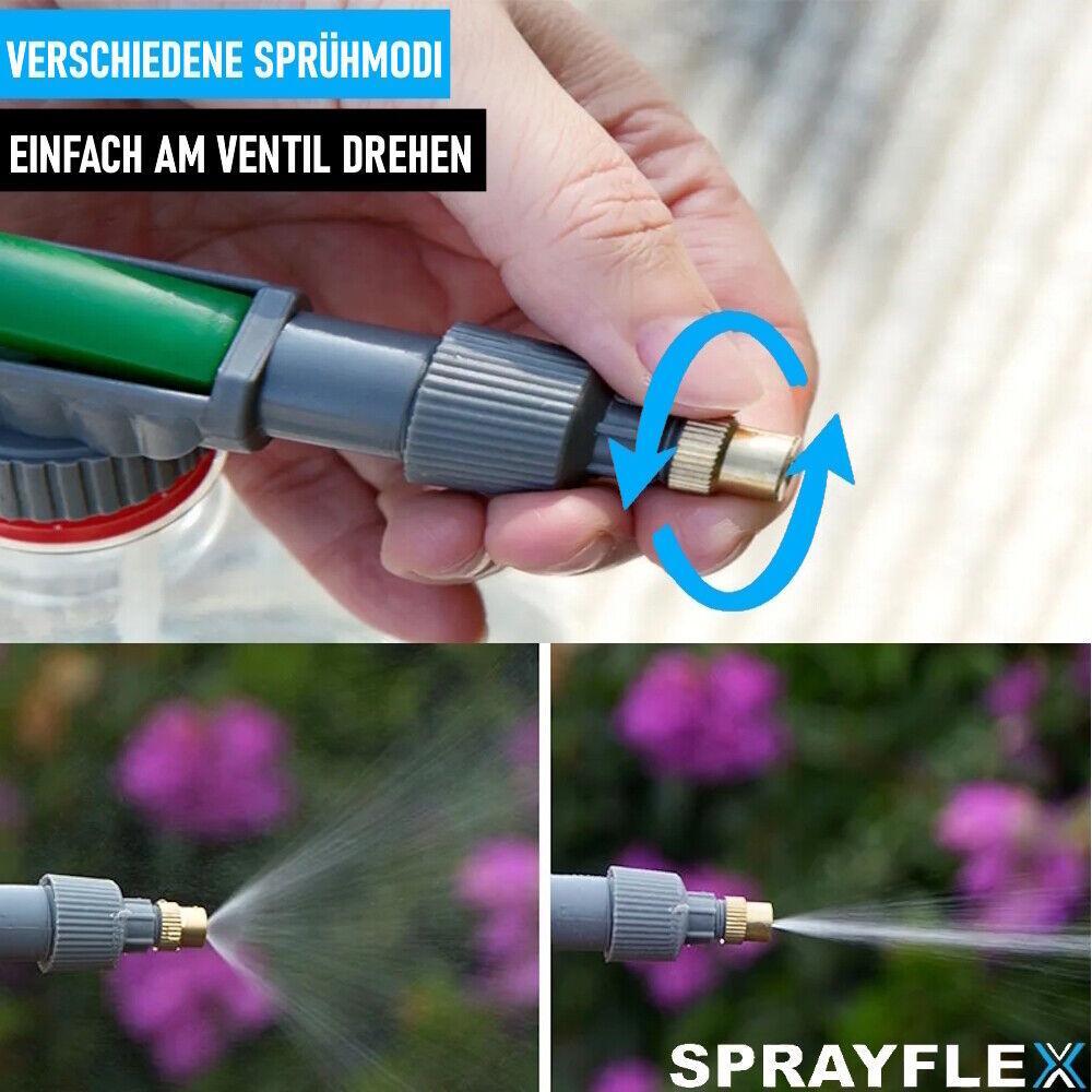 SPRAYFLEX Handsprüher Pumpsprüher Drucksprüher Universal Flaschenaufsatz Pumpe