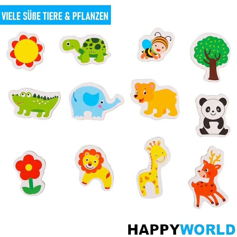 HAPPYWORLD Kühlschrankmagnete Tiere 3D Motive Pinnwand Whiteboard Notizhalter