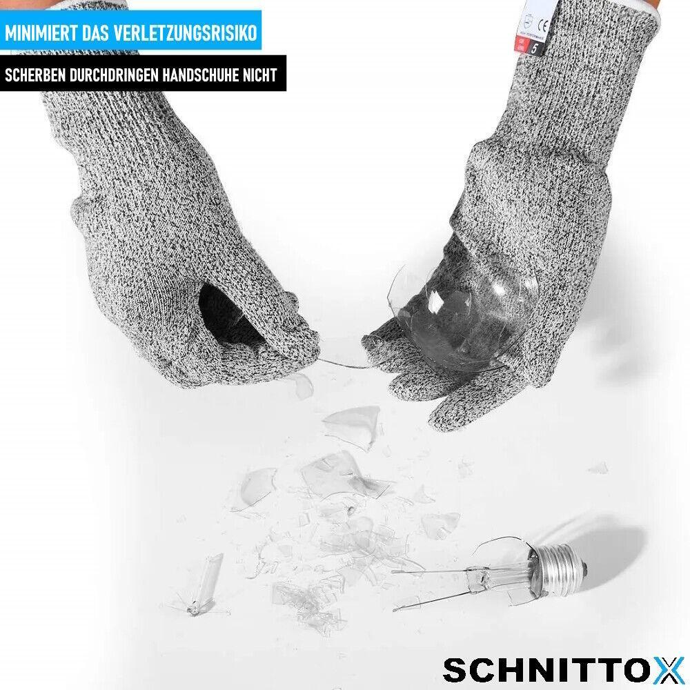 SCHNITTOX Schnittfeste Handschuhe Schnittsichere Schutzhandschuhe Universalgröße